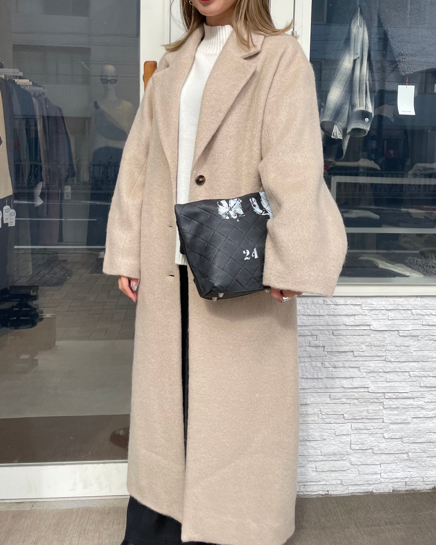 シャギーロングコート