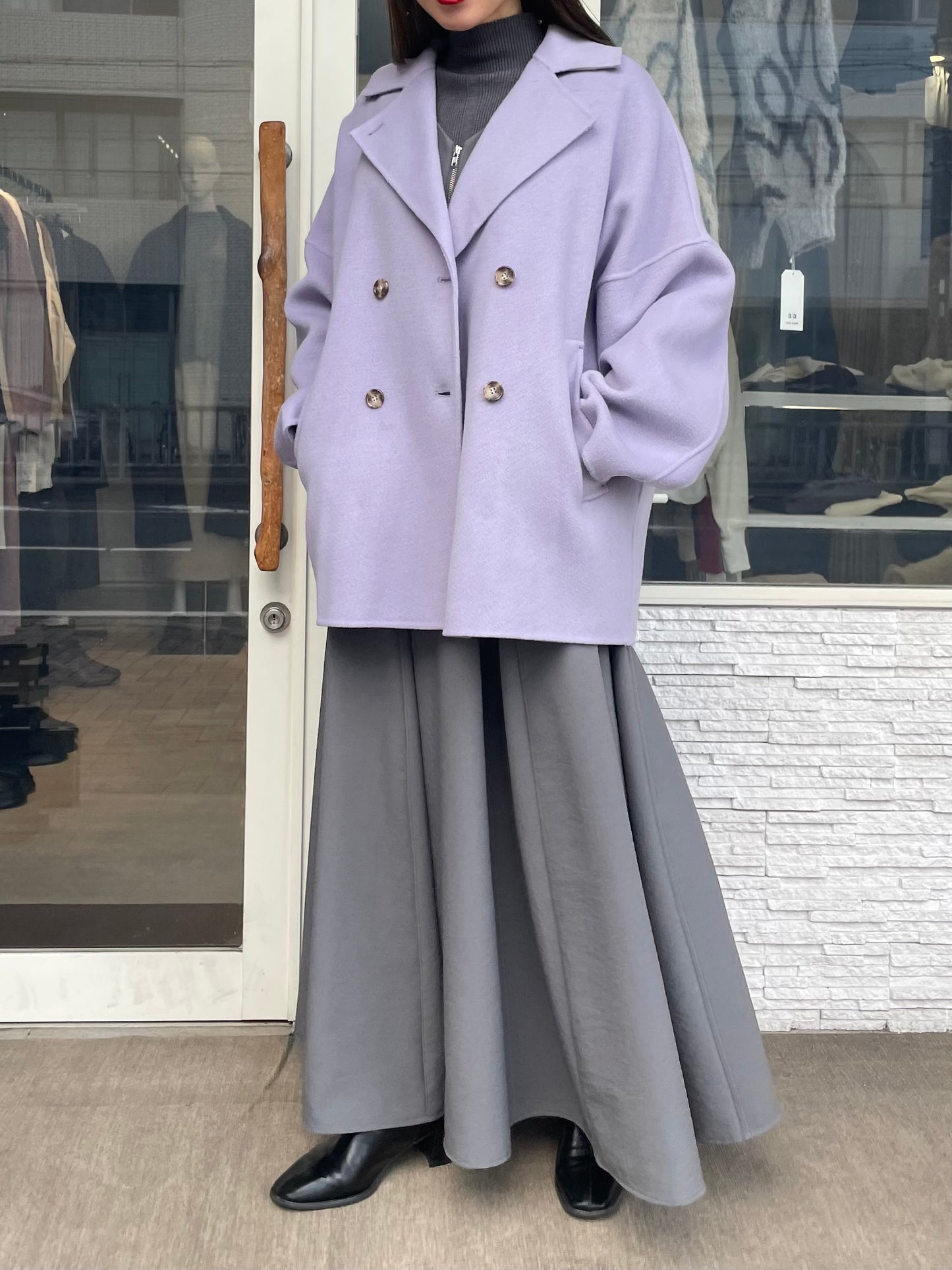 ぺコラムウールミドルコート