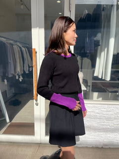 バイカラー2wayリブニット