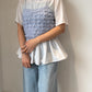 ストレッチシフォンフリルブラウス