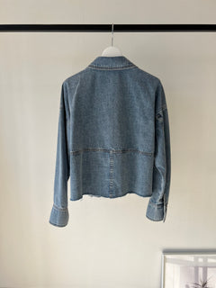 クロップドデニムシャツ