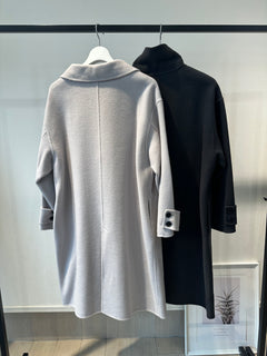 ぺコラムウールスタンドカラーコート