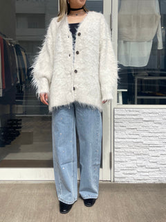 シャギーロングカーディガン