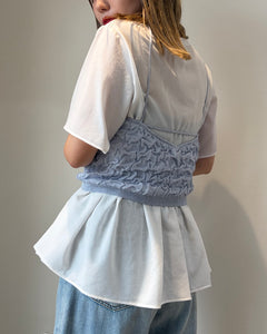 ストレッチシフォンフリルブラウス