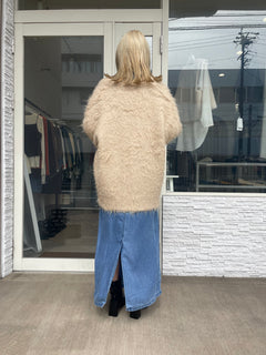 シャギーロングカーディガン