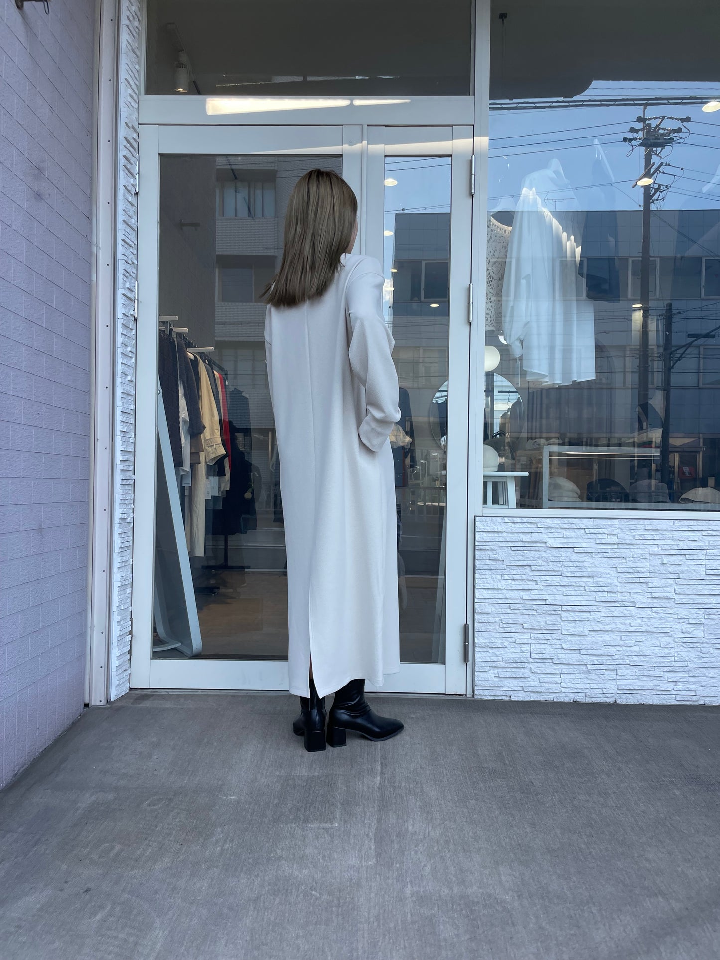 ジョーゼットロングワンピース