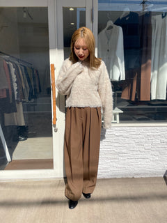 シャギーニットプルオーバー