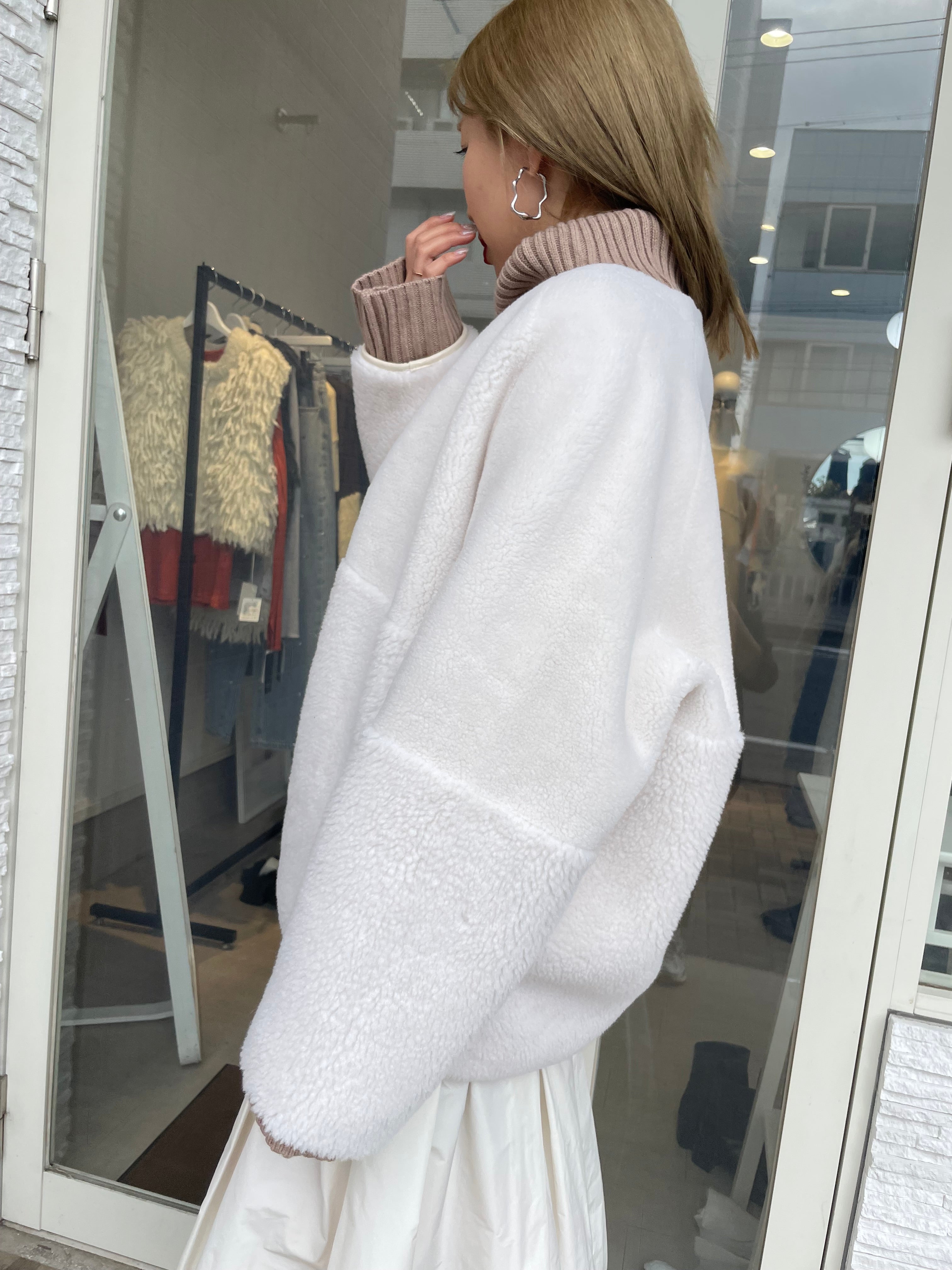 SETiA リバーシブル　エコムートン　ジャケット　ボアコート　2way セチア SETiA リバーシブル エコムートン ジャケット ボアコート 2way