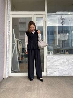 バルーントップス＆ワイドパンツセット