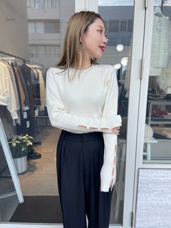 カットデザインリブニット