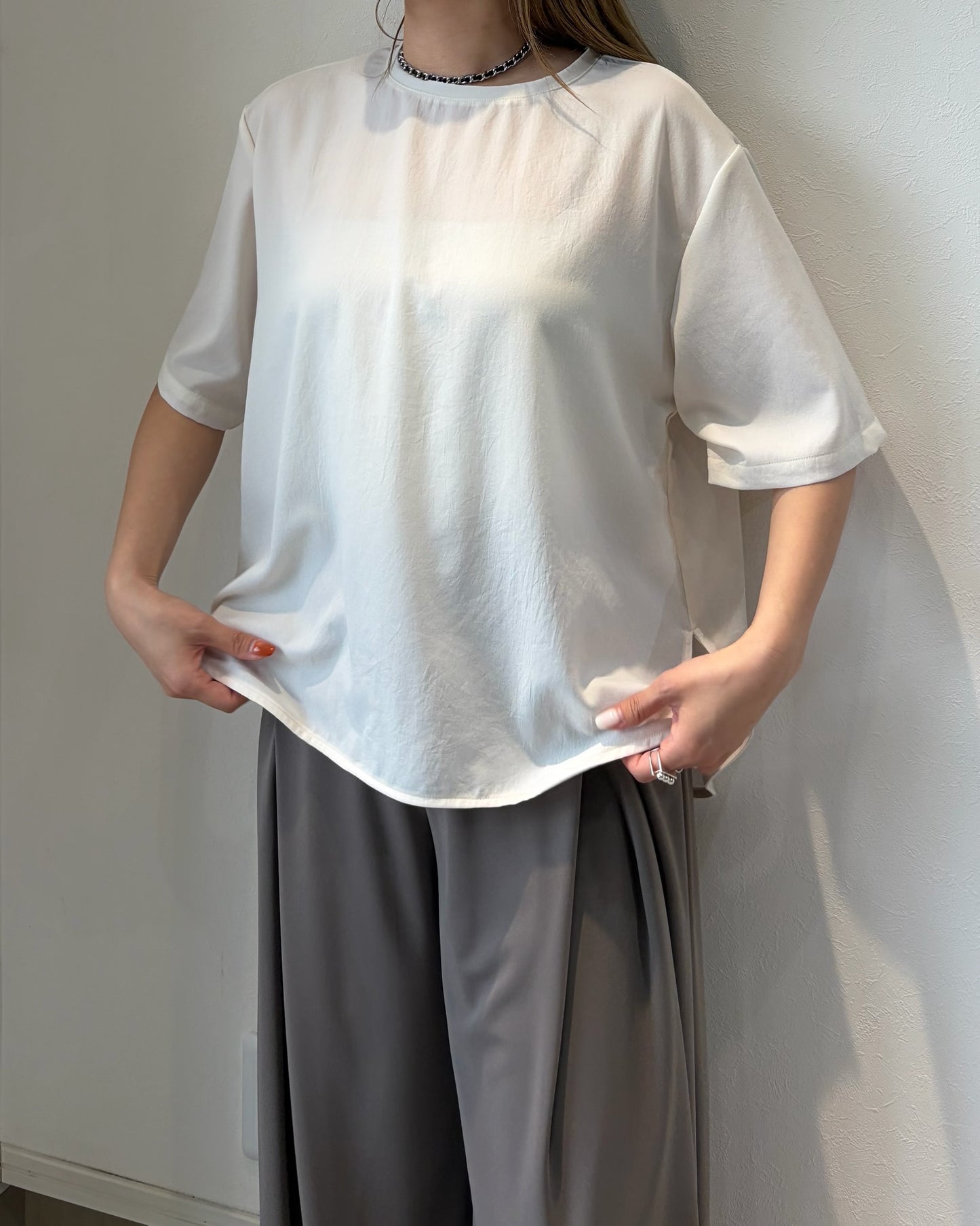 ストレッチシフォンブラウス