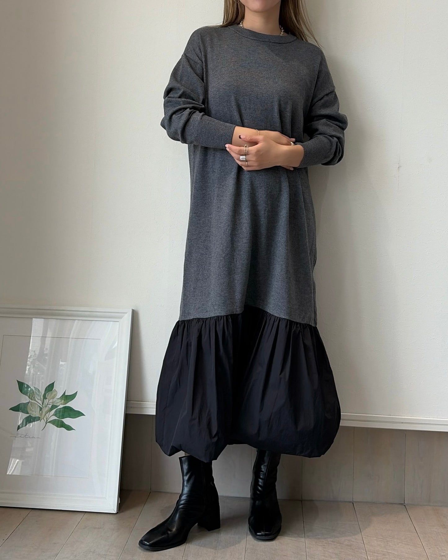 バルーンドッキングニットワンピ