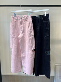 サイドカットデザインデニム