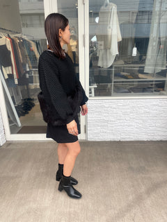 ボリュームファーカーディガン