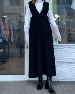 【再入荷】パールサスペンダーワンピース