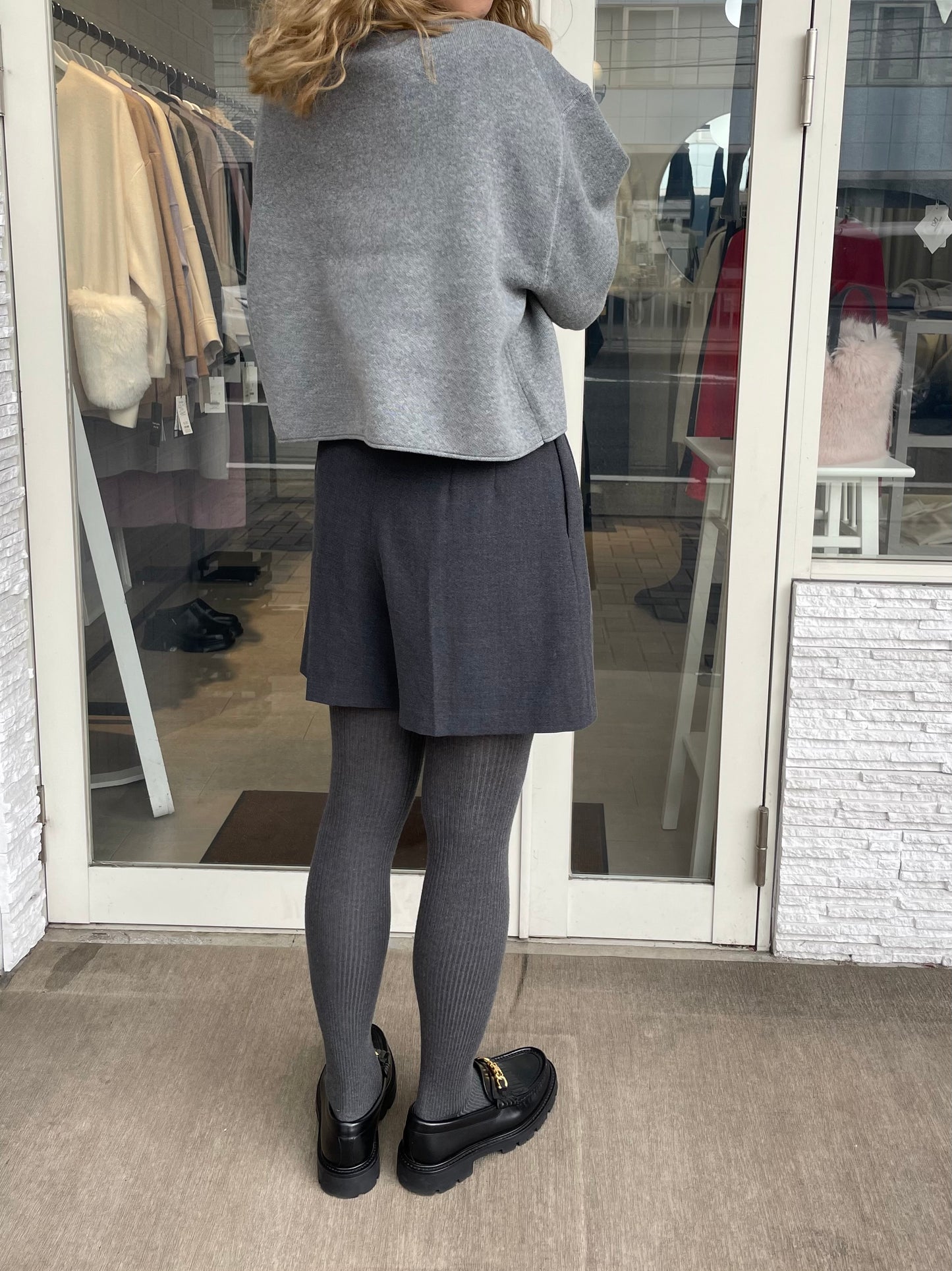 ♡コットンショートニット