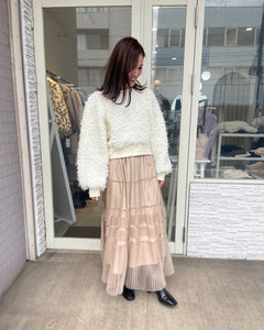 ベロアチュールスカート