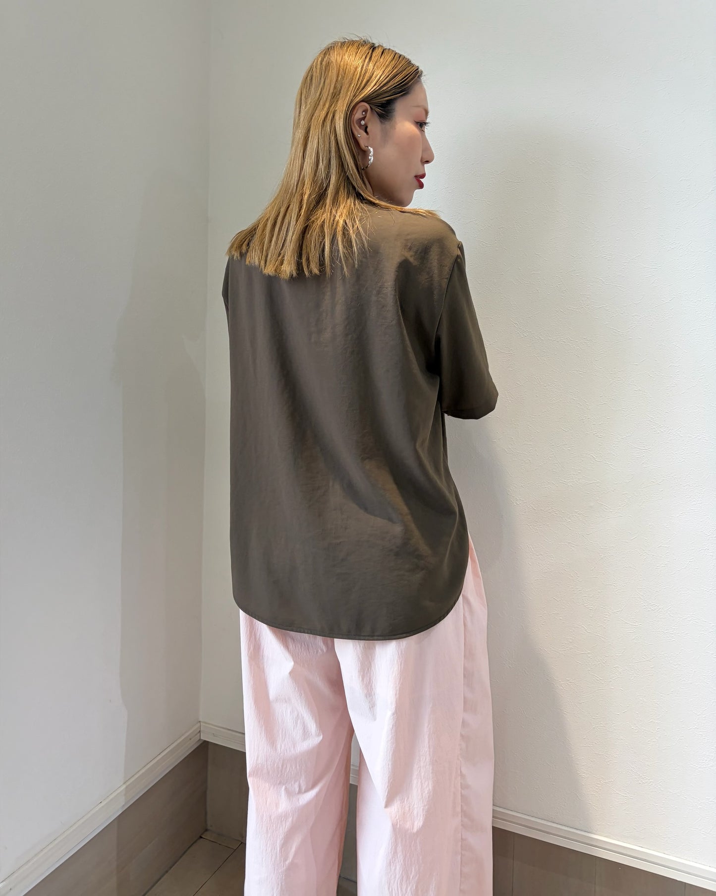 ストレッチシフォンブラウス
