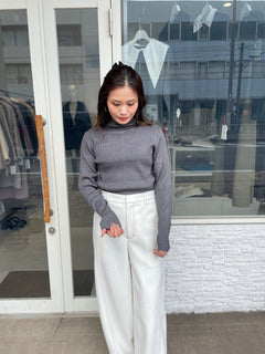 ベーシックリブニット