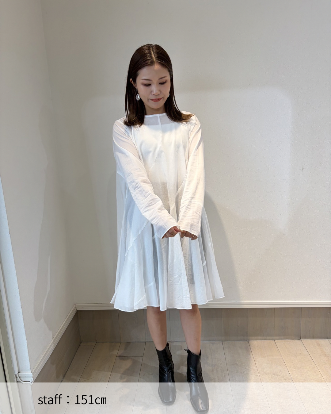 【再入荷】コットンボイルワンピース