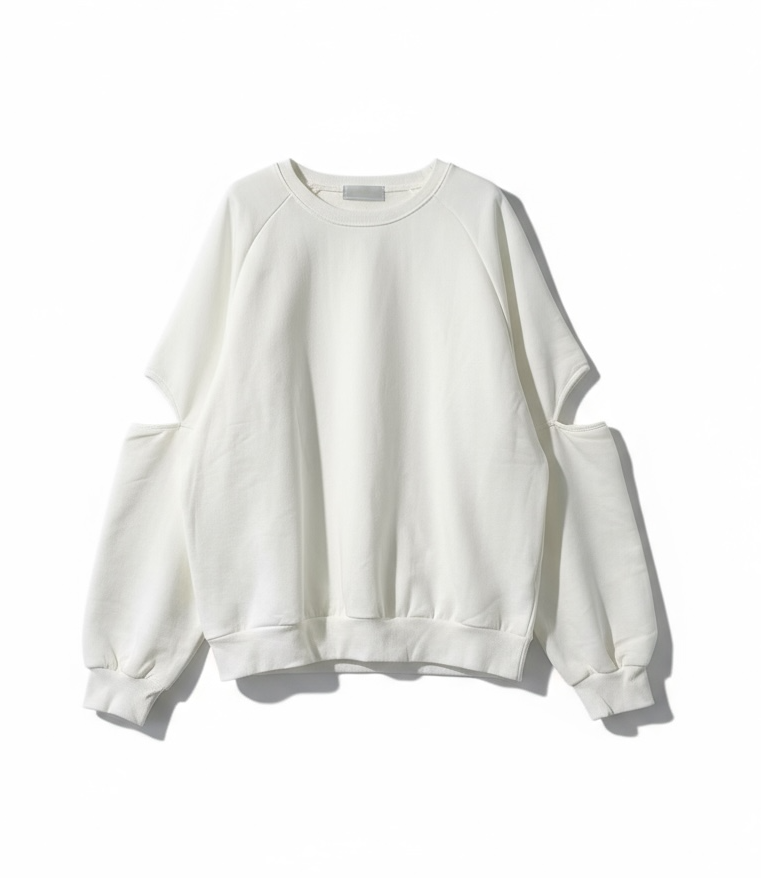 cut out sweat pullover