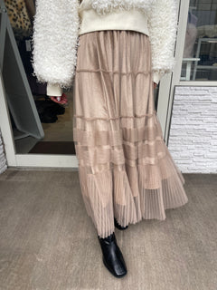 ベロアチュールスカート