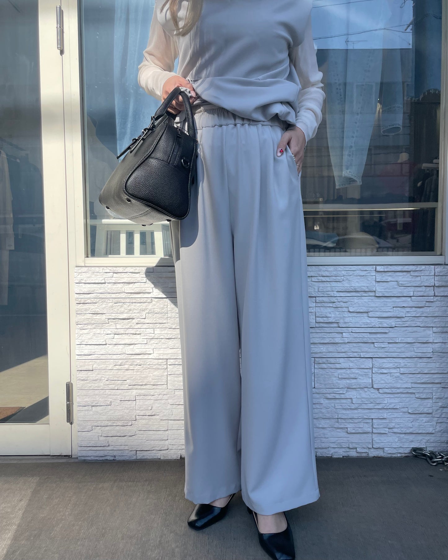 バルーントップス＆ワイドパンツセット