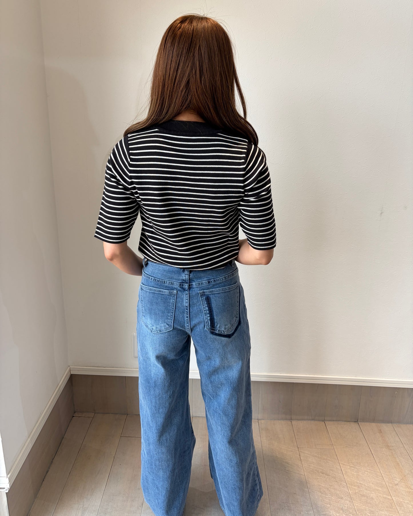 コンパクトサマーボーダーニット