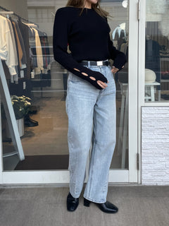 カットデザインリブニット