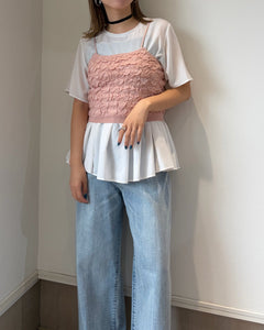 ストレッチシフォンフリルブラウス