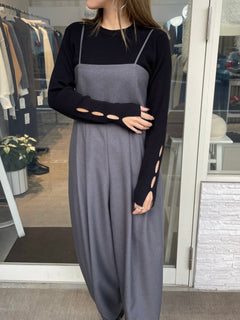 カットデザインリブニット