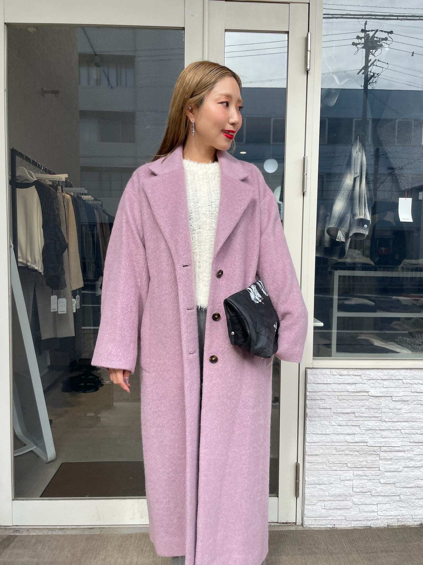 シャギーロングコート