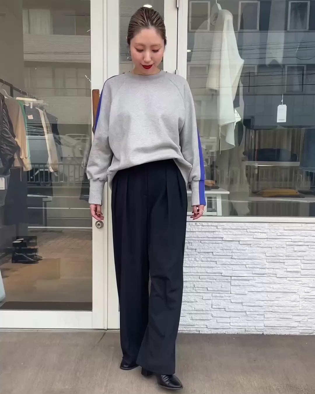 【archive】タックワイドスラックス タックワイドスラックス/ストライプ&無地】（スラックス