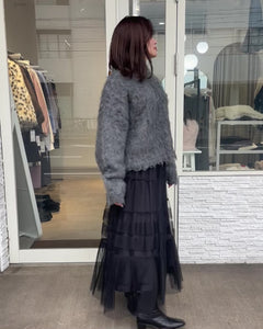 ベロアチュールスカート